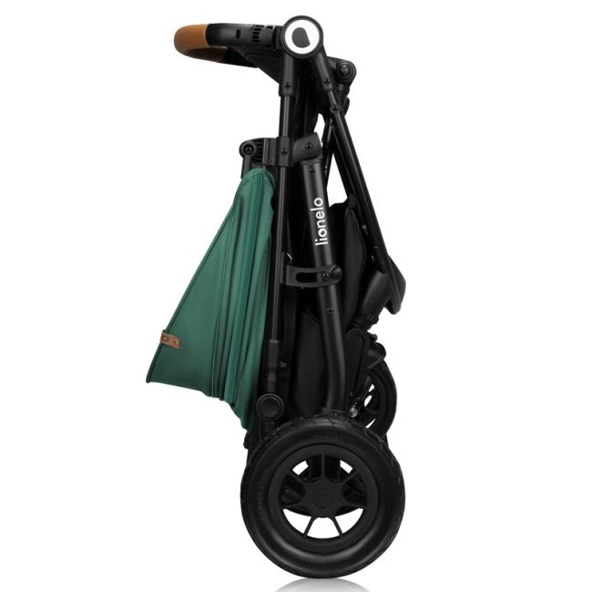 Carucior sport, Lionelo, Natt, De la nastere, Cu accesorii si capotina XXL reglabila, 0 - 22 kg, Conform cu standardele europene de securitate EN1888-1, EN1888-2, Verde BYNLO-NATT_GREEN_EMERALD