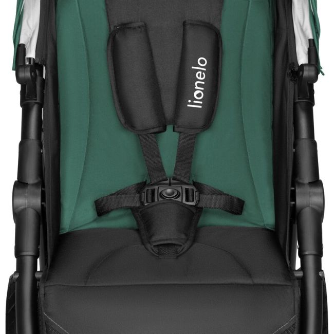 Carucior sport, Lionelo, Natt, De la nastere, Cu accesorii si capotina XXL reglabila, 0 - 22 kg, Conform cu standardele europene de securitate EN1888-1, EN1888-2, Verde BYNLO-NATT_GREEN_EMERALD