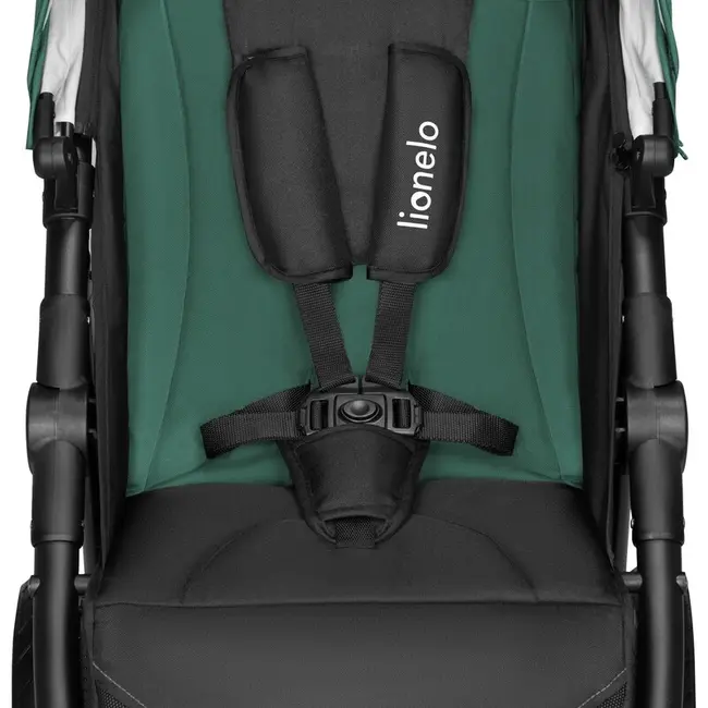 Carucior sport, Lionelo, Natt, De la nastere, Cu accesorii si capotina XXL reglabila, 0 - 22 kg, Conform cu standardele europene de securitate EN1888-1, EN1888-2, Verde BYNLO-NATT_GREEN_EMERALD