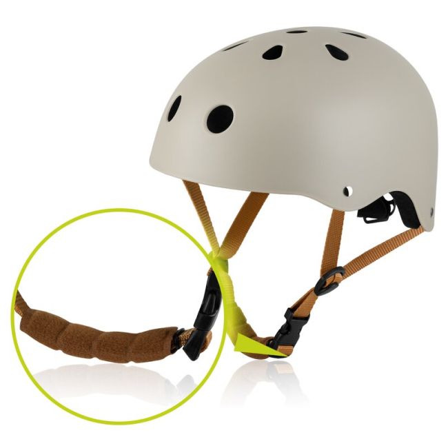 Casca pentru copii, Lionelo, Reglabila 50-56 cm, Din ABS si EPS, Conform cu standardul EN1078, Bej BYNLO-HELMET_BEIGE_SAND