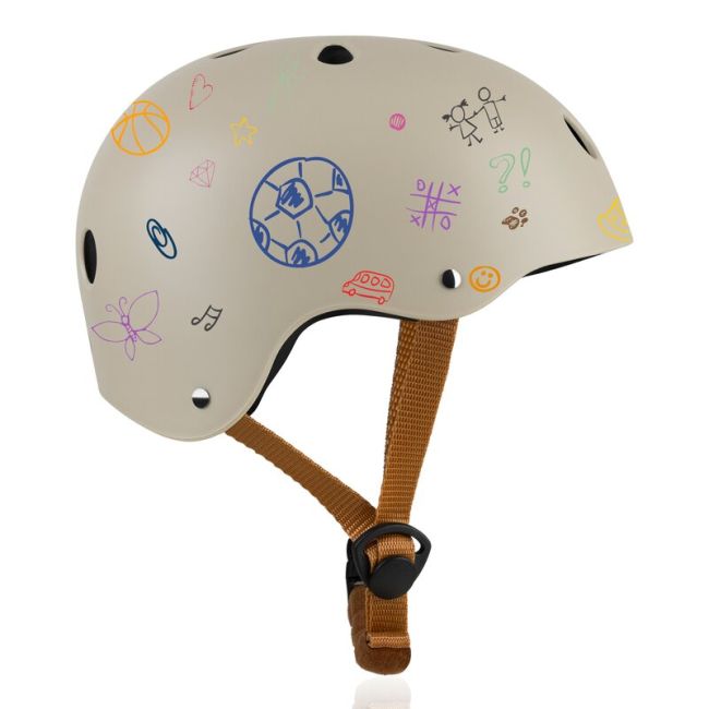 Casca pentru copii, Lionelo, Reglabila 50-56 cm, Din ABS si EPS, Conform cu standardul EN1078, Bej BYNLO-HELMET_BEIGE_SAND