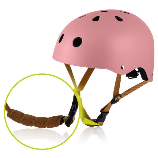 Casca pentru copii, Lionelo, Reglabila 50-56 cm, Din ABS si EPS, Conform cu standardul EN1078, Roz BYNLO-HELMET_PINK_ROSE