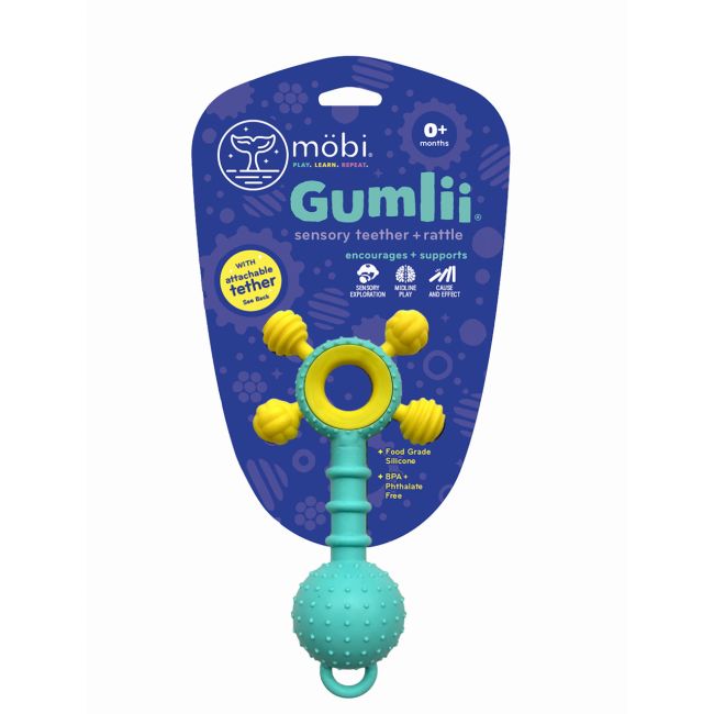 Jucarie de dentitie cu sfoara de siguranta gumlii mobigum1