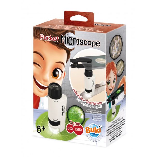 Microscop de buzunar - set de stiinta pentru copii bkmr200