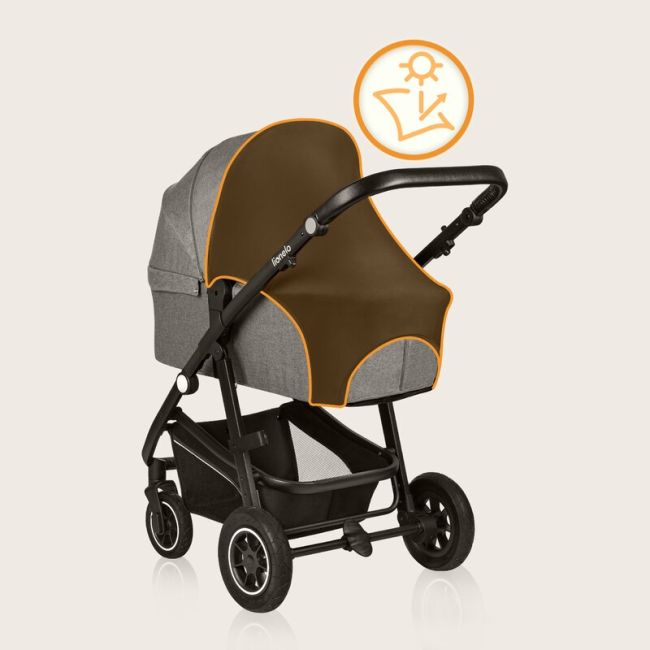 Parasolar, Lionelo, Pentru carucior, Material textil, Cu protectie UPF 50+, 53 x 51 cm, Negru BYNLO-STROLLER_SUN_COVER_BLACK_CARBON