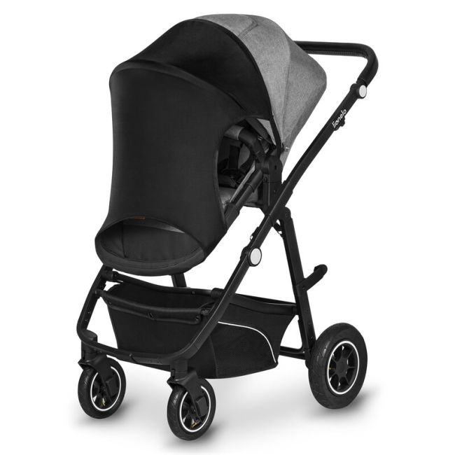 Parasolar, Lionelo, Pentru carucior, Material textil, Cu protectie UPF 50+, 53 x 51 cm, Negru BYNLO-STROLLER_SUN_COVER_BLACK_CARBON