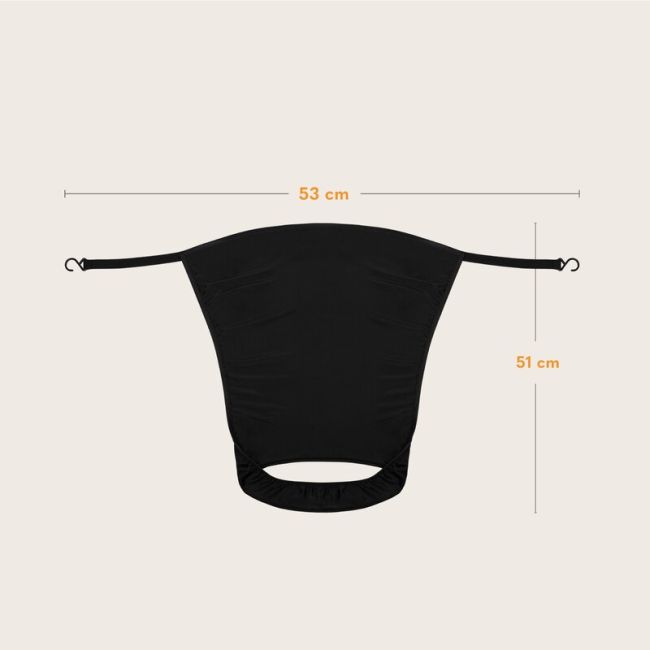 Parasolar, Lionelo, Pentru carucior, Material textil, Cu protectie UPF 50+, 53 x 51 cm, Negru BYNLO-STROLLER_SUN_COVER_BLACK_CARBON
