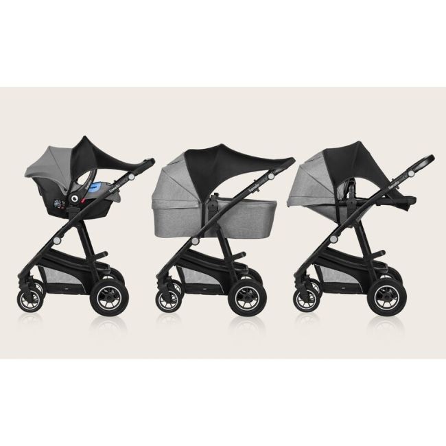 Parasolar, Lionelo, Pentru carucior, Material textil, Cu protectie UPF 50+, 53 x 51 cm, Negru BYNLO-STROLLER_SUN_COVER_BLACK_CARBON