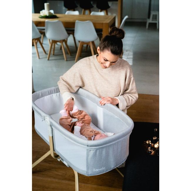 Patut balansoar, Lionelo, Malin Evo, 3 in 1, Pliabil, 0-9 kg, Geanta Transport, Asamblare Rapida, Ultra-Usor, Conform cu standardele europeane de securitate EN1130 si EN16890, Bej BYNLO-MALIN_EVO_BEIGE_NATURAL