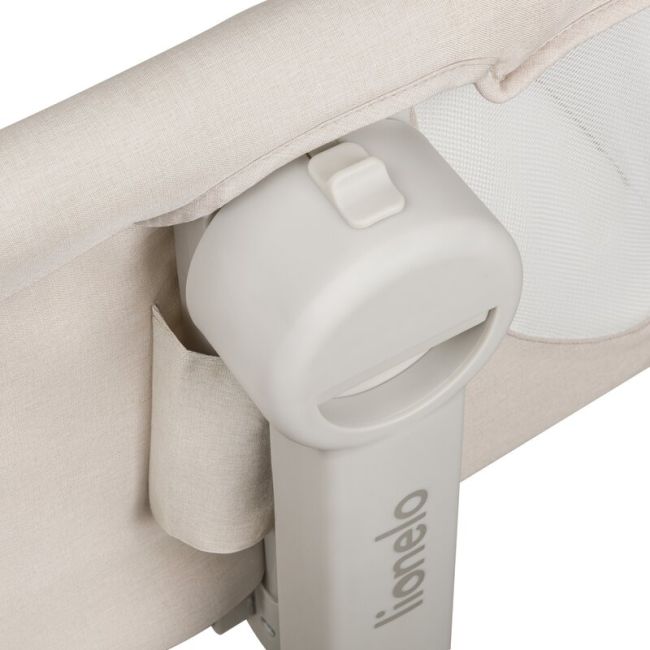 Patut co-sleeper, Lionelo, Leonie Plus, Pliabil, Cu sistem de leganare, Cu setare unghiulara, Reglabil in 6 pozitii pe inaltime, Conform cu standardele europeane de securitate EN1130 si EN16890, Bej BYNLO-LEONIE_PLUS_BEIGE_SAND