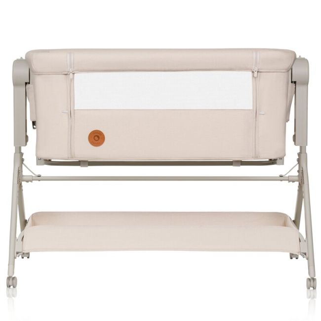 Patut co-sleeper, Lionelo, Leonie Plus, Pliabil, Cu sistem de leganare, Cu setare unghiulara, Reglabil in 6 pozitii pe inaltime, Conform cu standardele europeane de securitate EN1130 si EN16890, Bej BYNLO-LEONIE_PLUS_BEIGE_SAND