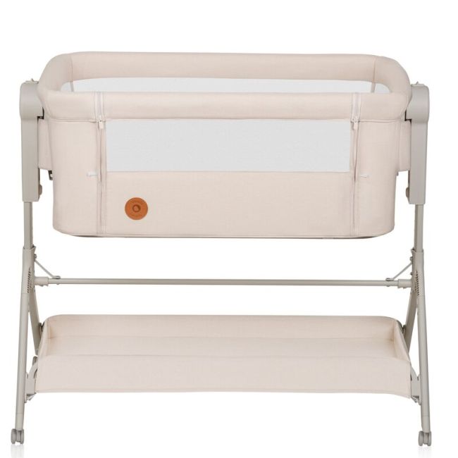 Patut co-sleeper, Lionelo, Leonie Plus, Pliabil, Cu sistem de leganare, Cu setare unghiulara, Reglabil in 6 pozitii pe inaltime, Conform cu standardele europeane de securitate EN1130 si EN16890, Bej BYNLO-LEONIE_PLUS_BEIGE_SAND