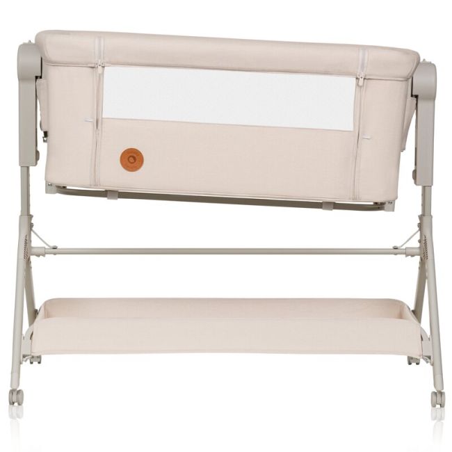 Patut co-sleeper, Lionelo, Leonie Plus, Pliabil, Cu sistem de leganare, Cu setare unghiulara, Reglabil in 6 pozitii pe inaltime, Conform cu standardele europeane de securitate EN1130 si EN16890, Bej BYNLO-LEONIE_PLUS_BEIGE_SAND