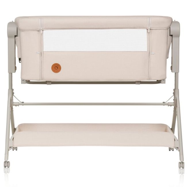 Patut co-sleeper, Lionelo, Leonie Plus, Pliabil, Cu sistem de leganare, Cu setare unghiulara, Reglabil in 6 pozitii pe inaltime, Conform cu standardele europeane de securitate EN1130 si EN16890, Bej BYNLO-LEONIE_PLUS_BEIGE_SAND