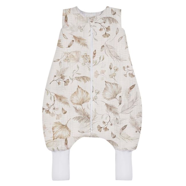 Sac De Dormit Cu Picioare, Bumbac Muselina 0.5 Tog, Natura, Xs 74 80, 6-12 Luni Pjb2441