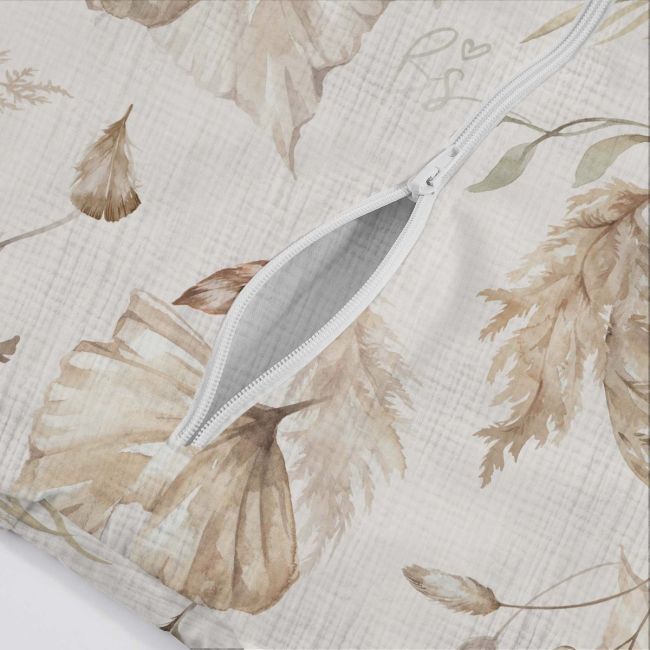 Sac De Dormit Cu Picioare, Bumbac Muselina 0.5 Tog, Natura, Xs 74 80, 6-12 Luni Pjb2441