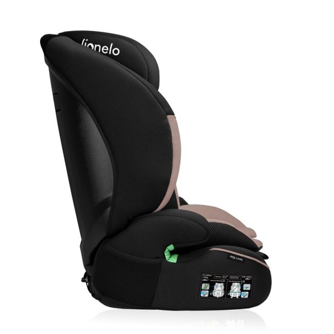 Scaun auto, Lionelo, Levi i-Size, Universal, Instalare FWF, Cu tetiera reglabila in 10 pozitii, Cu spatar detasabil, 76-150 cm, Conform cu R129, Bej BYNLO-LEVI_I-SIZE_BEIGE_LATTE