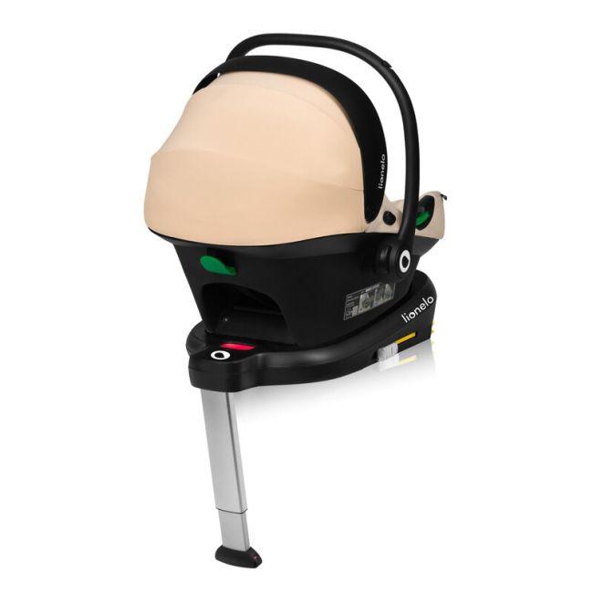 Scoica auto, Lionelo, i-Size Astrid, Include baza Isofix, 0-13 Kg, 40-87 cm, Cu maner si capotina reglabile, Cu protectie laterala avansata, Salteluta confortabila, Testat ADAC, Conform cu R129, Bej BYNLO-ASTRID_I-SIZE_BEIGE+BASE_BLACK