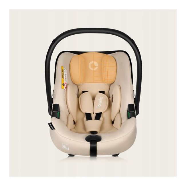 Scoica auto, Lionelo, i-Size Astrid, Include baza Isofix, 0-13 Kg, 40-87 cm, Cu maner si capotina reglabile, Cu protectie laterala avansata, Salteluta confortabila, Testat ADAC, Conform cu R129, Bej BYNLO-ASTRID_I-SIZE_BEIGE+BASE_BLACK