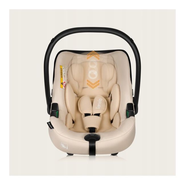 Scoica auto, Lionelo, i-Size Astrid, Include baza Isofix, 0-13 Kg, 40-87 cm, Cu maner si capotina reglabile, Cu protectie laterala avansata, Salteluta confortabila, Testat ADAC, Conform cu R129, Bej BYNLO-ASTRID_I-SIZE_BEIGE+BASE_BLACK