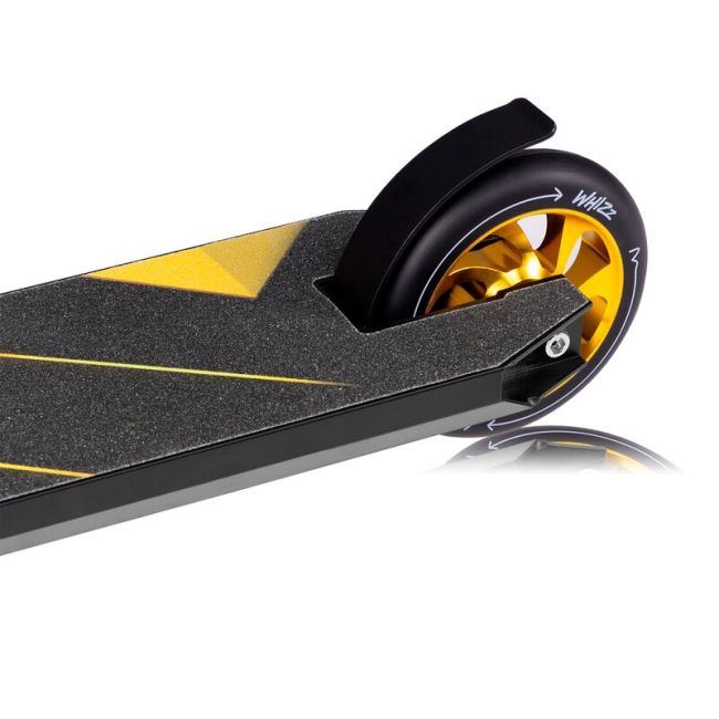 Trotineta, Lionelo, Whizz, Pentru Acrobatii, Rulmenti ABEC-9, Sistemul de compresie IHC 9, 20 - 100 kg, Conform cu standardul european de securitate EN14619, Galben/Negru BYNLO-WHIZZ_BLACK_CARBON_YELLOW