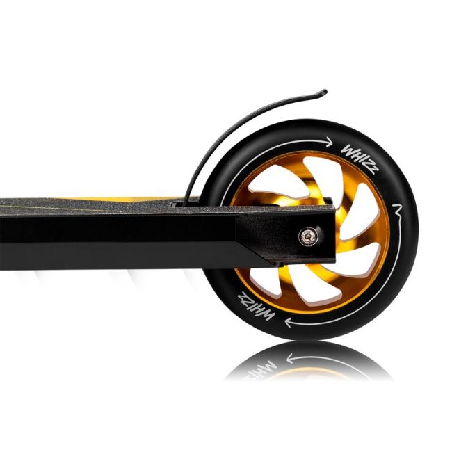Trotineta, Lionelo, Whizz, Pentru Acrobatii, Rulmenti ABEC-9, Sistemul de compresie IHC 9, 20 - 100 kg, Conform cu standardul european de securitate EN14619, Galben/Negru BYNLO-WHIZZ_BLACK_CARBON_YELLOW