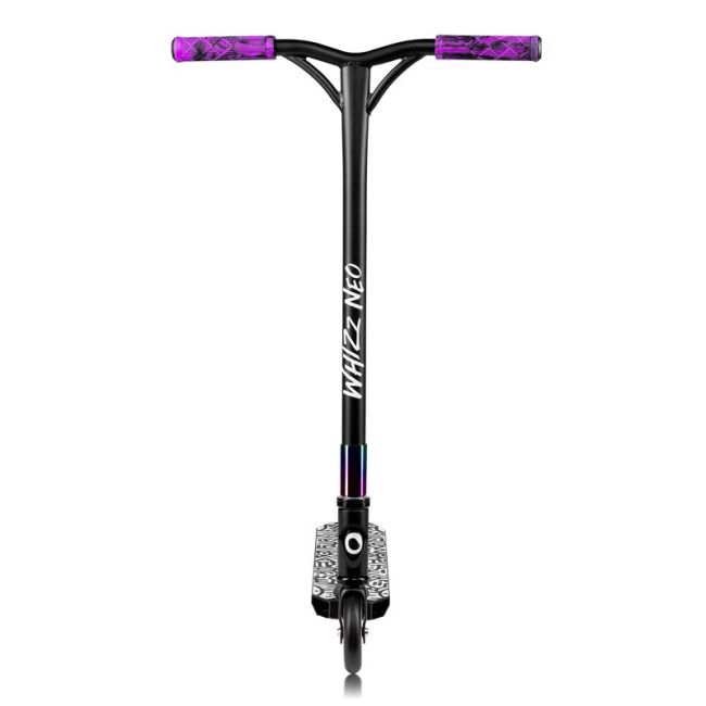 Trotineta, Lionelo, Whizz, Pentru Acrobatii, Rulmenti ABEC-9, Sistemul de compresie IHC 9, 20 - 100 kg, Conform cu standardul european de securitate EN14619, Multicolor BYNLO-WHIZZ_NEO_BLACK_CARBON_MULTICOLOR