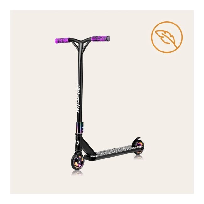 Trotineta, Lionelo, Whizz, Pentru Acrobatii, Rulmenti ABEC-9, Sistemul de compresie IHC 9, 20 - 100 kg, Conform cu standardul european de securitate EN14619, Multicolor BYNLO-WHIZZ_NEO_BLACK_CARBON_MULTICOLOR