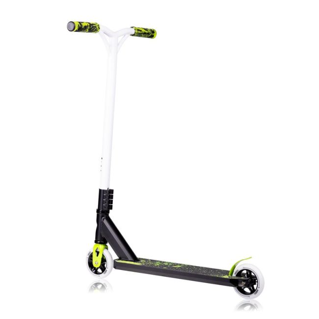 Trotineta, Lionelo, Whizz, Pentru Acrobatii, Rulmenti ABEC-9, Sistemul de compresie IHC 9, 20 - 100 kg, Conform cu standardul european de securitate EN14619, Verde/Negru BYNLO-WHIZZ_GREEN_LIME_BLACK