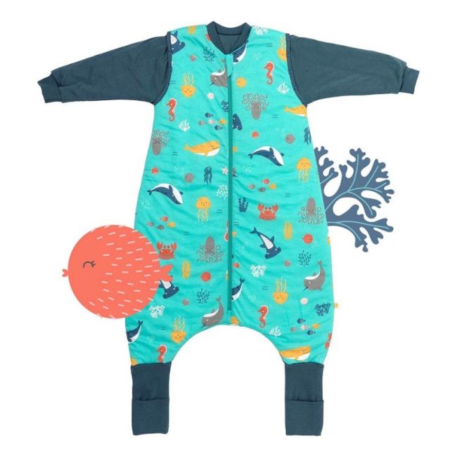 Sac de dormit cu picioruse si maneca lunga detasabila Under the Sea 90 cm + manseta 2.5 Tog BBXCJ792-25FSN