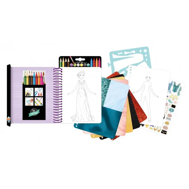 Set fashion designer pentru copii-deseneaza rochii de seara bkcm102