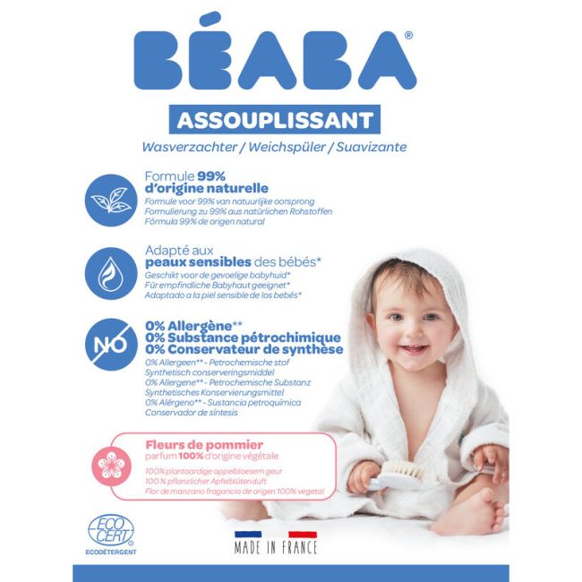 Balsam de rufe Beaba Flori de Mar 1 L 40 spalari, Certificat Ecocert ERFB910010