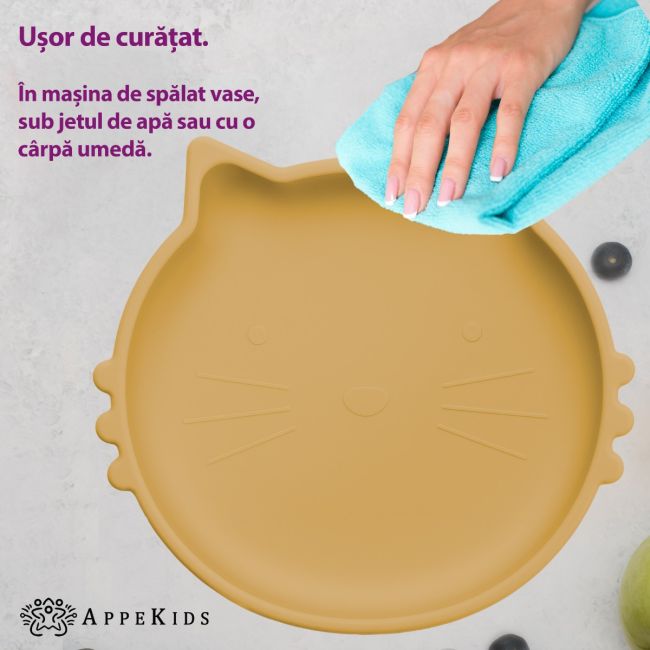Bol din silicon, AppeKids, Kitty II - Honey KRTAK275268