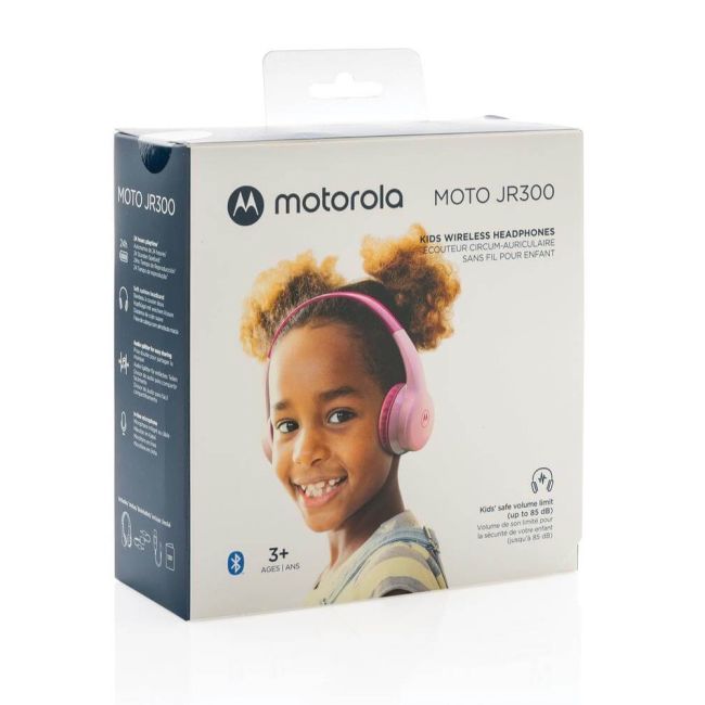 Casti Audio Wireless pentru Copii Motorola Moto JR300 Pink ERFJR300 PNK