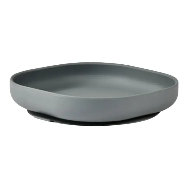Farfurie silicon cu ventuza Beaba Mineral Grey ERFB913550