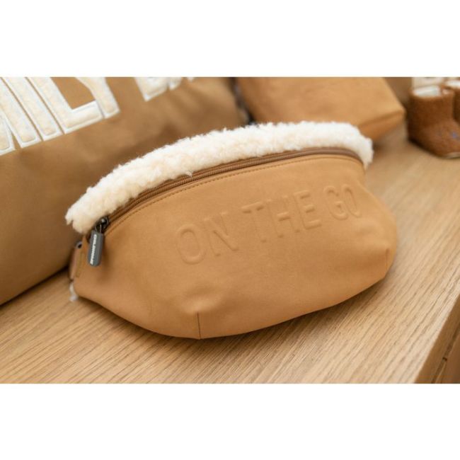 Geanta Childhome Banana On The Go aspect piele intoarsa Bej ERFCH-CWBANAMR