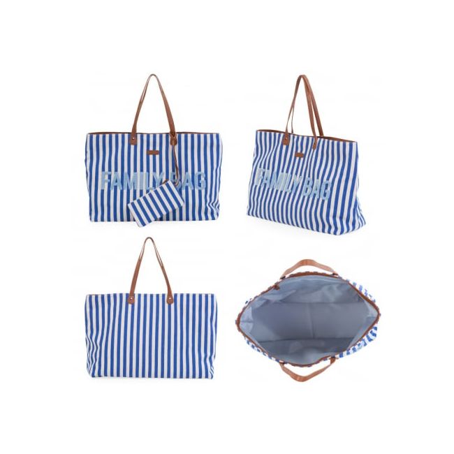 Geanta Childhome Family Bag Albastru Alb ERFCH-CWFBSTBL
