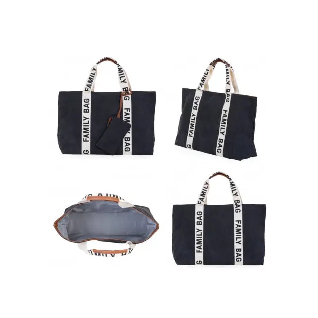 Geanta Childhome Family Bag Signature Negru ERFCH-CWFBSCBL