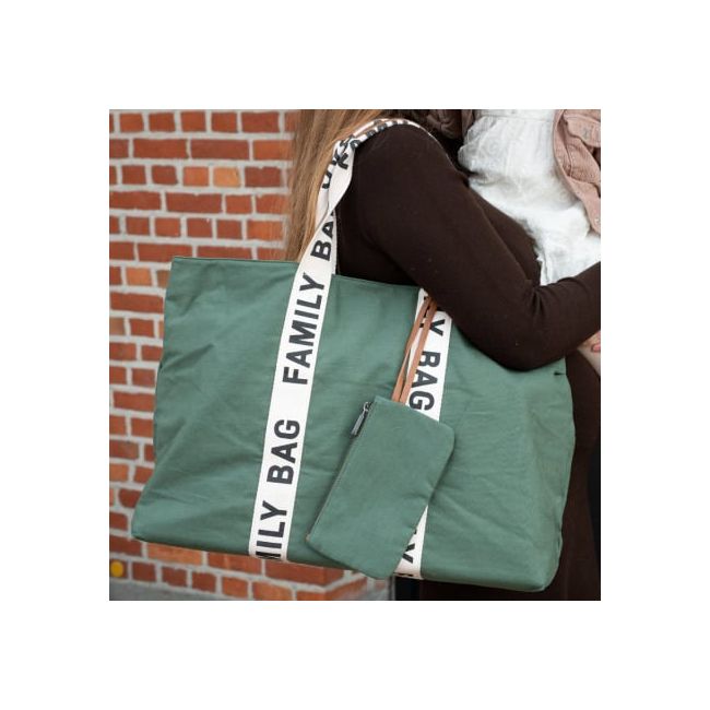 Geanta Childhome Family Bag Signature Verde ERFCH-CWFBSCGR