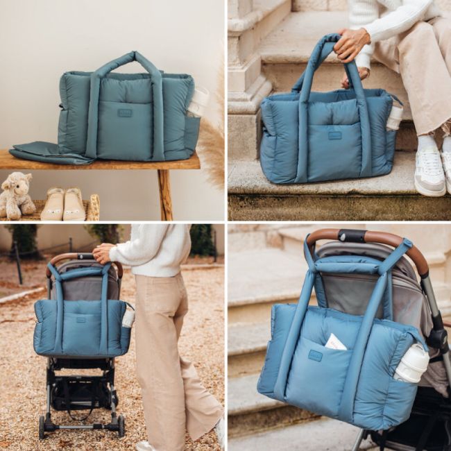 Geanta de infasat Beaba Puffi Paris Baltic Blue ERFB940317