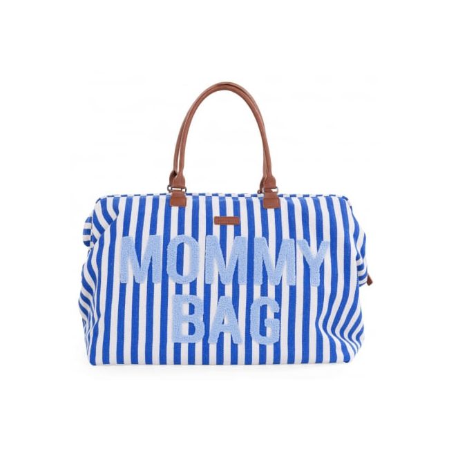 Geanta de infasat Childhome Mommy Bag Albastru Alb ERFCH-CWMBBSTBL