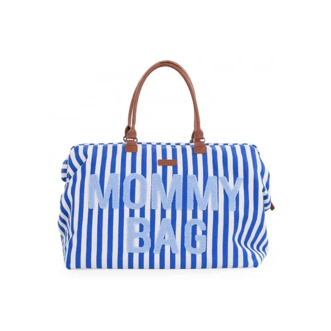 Geanta de infasat Childhome Mommy Bag Albastru Alb ERFCH-CWMBBSTBL