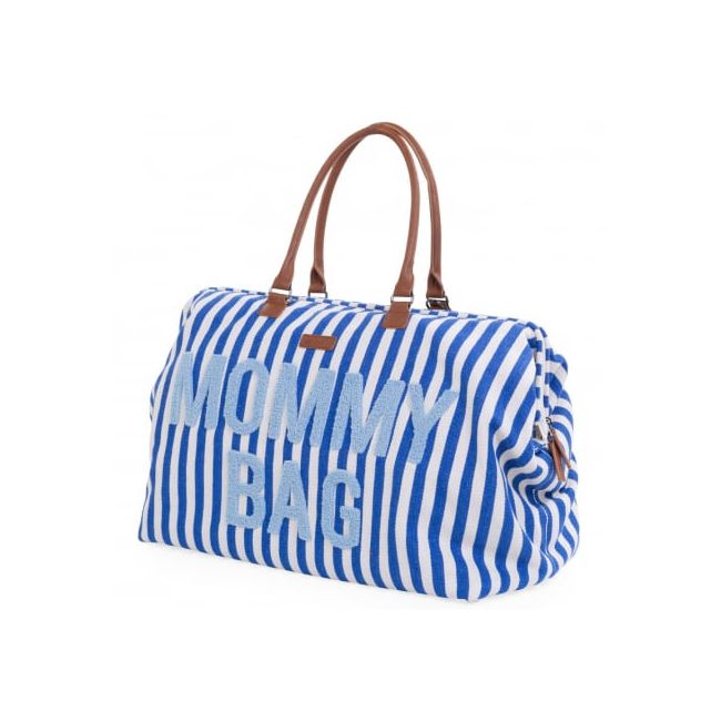Geanta de infasat Childhome Mommy Bag Albastru Alb ERFCH-CWMBBSTBL