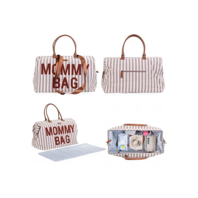 Geanta de infasat Childhome Mommy Bag Nude Alb ERFCH-CWMBBSTNR