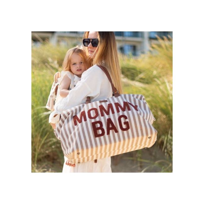 Geanta de infasat Childhome Mommy Bag Nude Alb ERFCH-CWMBBSTNR