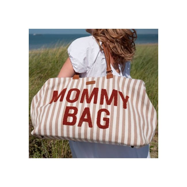 Geanta de infasat Childhome Mommy Bag Nude Alb ERFCH-CWMBBSTNR
