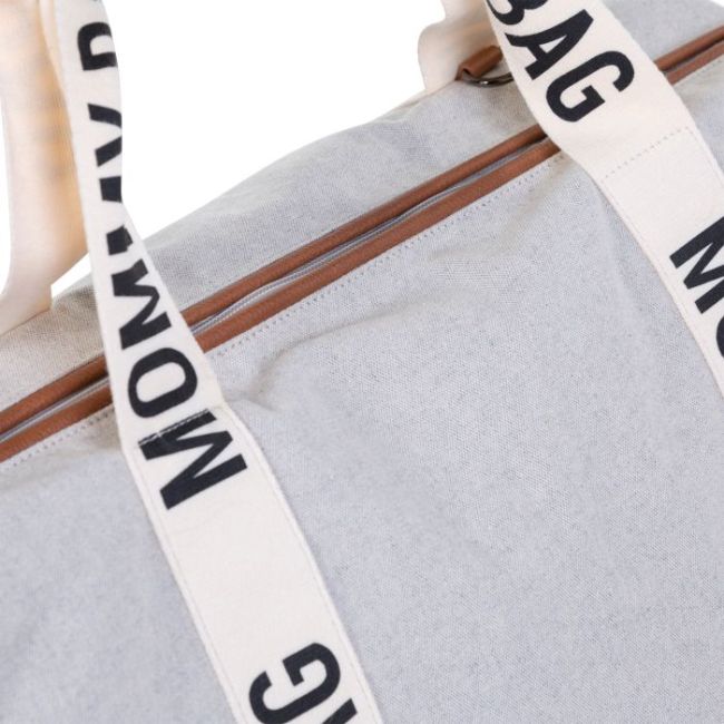Geanta de infasat Childhome Mommy Bag Signature Alb ERFCH-CWMBBSCOW