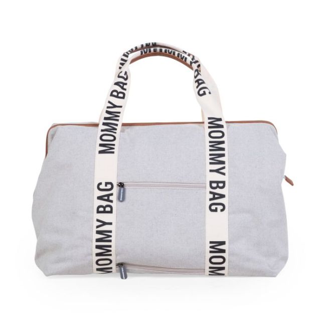 Geanta de infasat Childhome Mommy Bag Signature Alb ERFCH-CWMBBSCOW