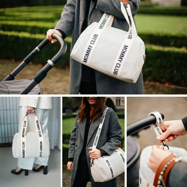 Geanta de infasat Childhome Mommy Club Alb ERFCH-CWMCSCOW