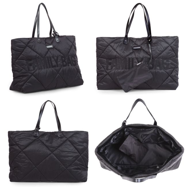 Geanta matlasata Childhome Family Bag Negru ERFCH-CWFBPBL